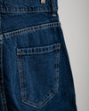 Wide Leg Denim Pants Navy