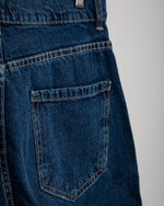 Wide Leg Denim Pants Navy