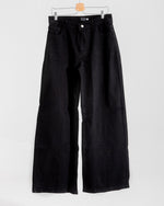 High Waisted Wide Leg Denim Pants Black