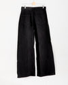 High Waisted Wide Leg Denim Pants Black