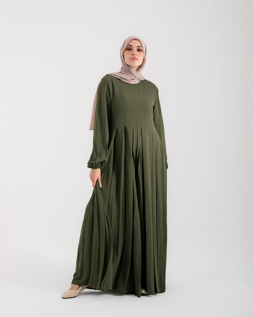 Pleated Jumpsuit Olive