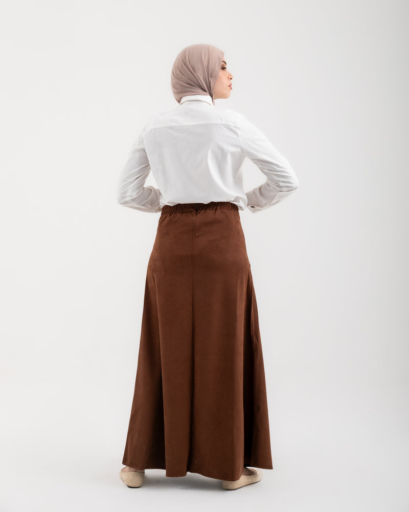 Suede Skirt Brown