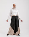 Linen Chiffon Wide Leg Pants Light Beige
