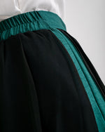 Linen Chiffon Wide Leg Pants Teal