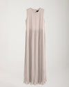Sleeveless Pleated Dress Cream CODE 202