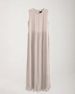 Sleeveless Pleated Dress Cream CODE 202