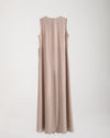Sleeveless Pleated Dress Beige CODE 202
