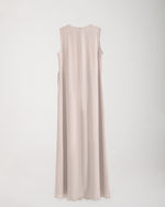 Sleeveless Pleated Dress Cream CODE 202