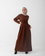 Basic Rib Dress Brown