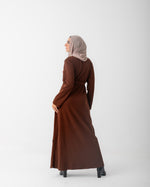 Basic Rib Dress Brown