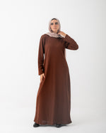 Basic Rib Dress Brown