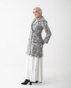 Double Breasted Peplum Coat Grey