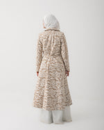 Embroidered Long Coat Beige
