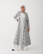 Embroidered Long Coat Grey