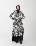 Embroidered Long Coat White