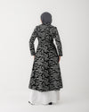 Embroidered Long Coat Black