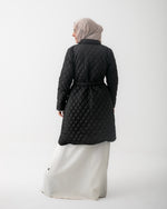 Quilted Long Puffer Coat Black