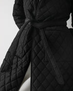 Quilted Long Puffer Coat Black