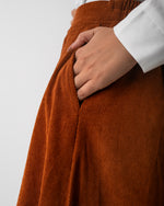 Corduroy Maxi Skirt Rust