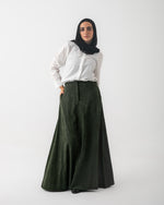 Corduroy Maxi Skirt Olive