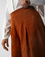 Corduroy Wide Leg Pants Rust