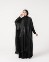 Free Size Pleated Cape Black