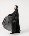 Free Size Pleated Cape Black