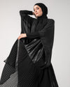 Free Size Pleated Cape Black