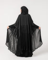 Free Size Pleated Cape Black