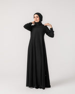 Front & Back Pleated Abaya Black Code 218