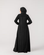 Front & Back Pleated Abaya Black Code 218