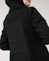 Front & Back Pleated Abaya Black Code 218