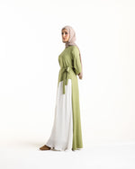 Linen Pleated Dress Pistachio
