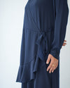 Silk Wrap Dress Navy CODE 102