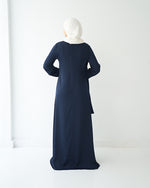 Silk Wrap Dress Navy CODE 102
