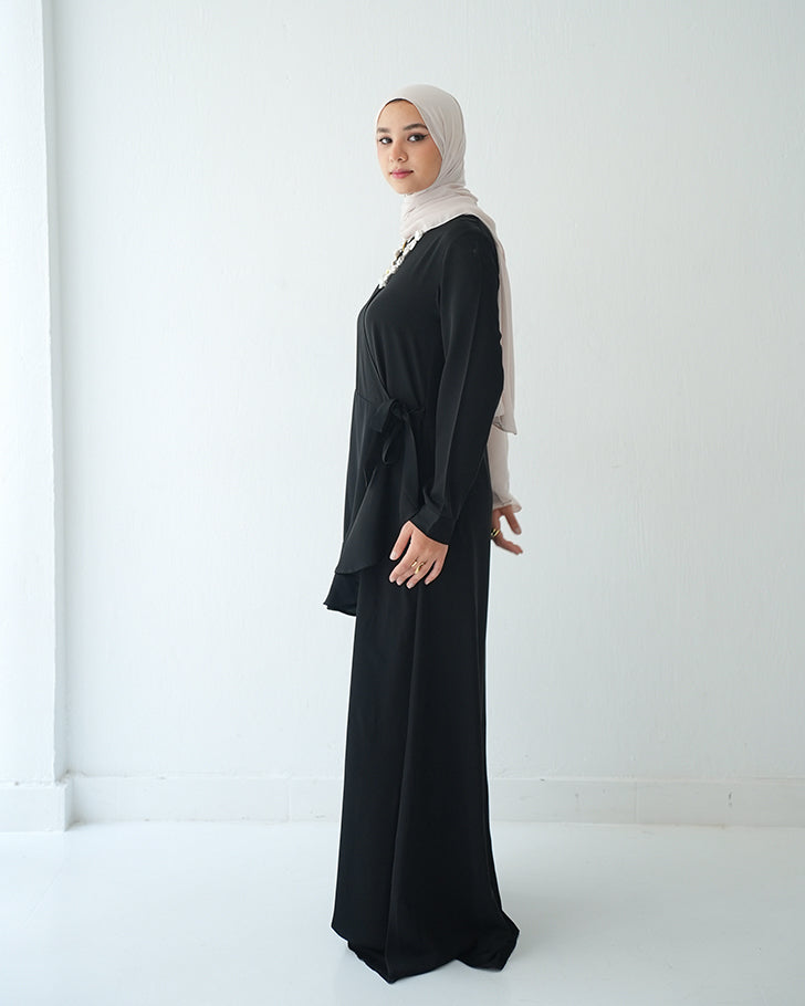 Silk Wrap Dress Black Code 102