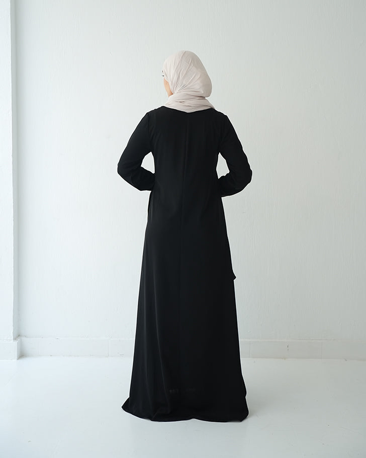 Silk Wrap Dress Black Code 102