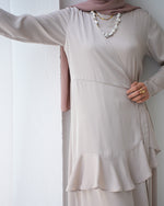 Silk Wrap Dress Beige CODE 102