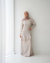 Silk Wrap Dress Beige CODE 102
