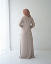 Silk Wrap Dress Beige CODE 102