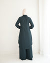 Chemise and Wide Leg Pants Set Green Teal