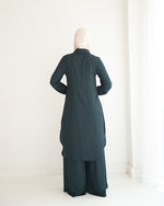 Chemise and Wide Leg Pants Set Green Teal