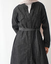Denim Shirt Dress Black Grey CODE 400