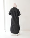 Denim Shirt Dress Black Grey CODE 400