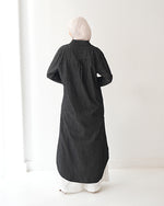 Denim Shirt Dress Black Grey CODE 400