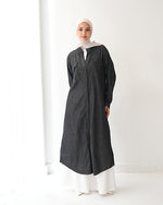 Denim Shirt Dress Black Grey CODE 400