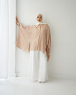 Free Size Shirt Poncho Beige Code 2191