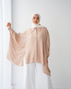 Free Size Shirt Poncho Beige Code 2191