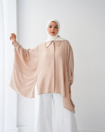 Free Size Shirt Poncho Beige Code 2191