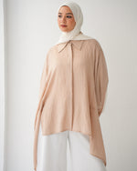 Free Size Shirt Poncho Beige Code 2191